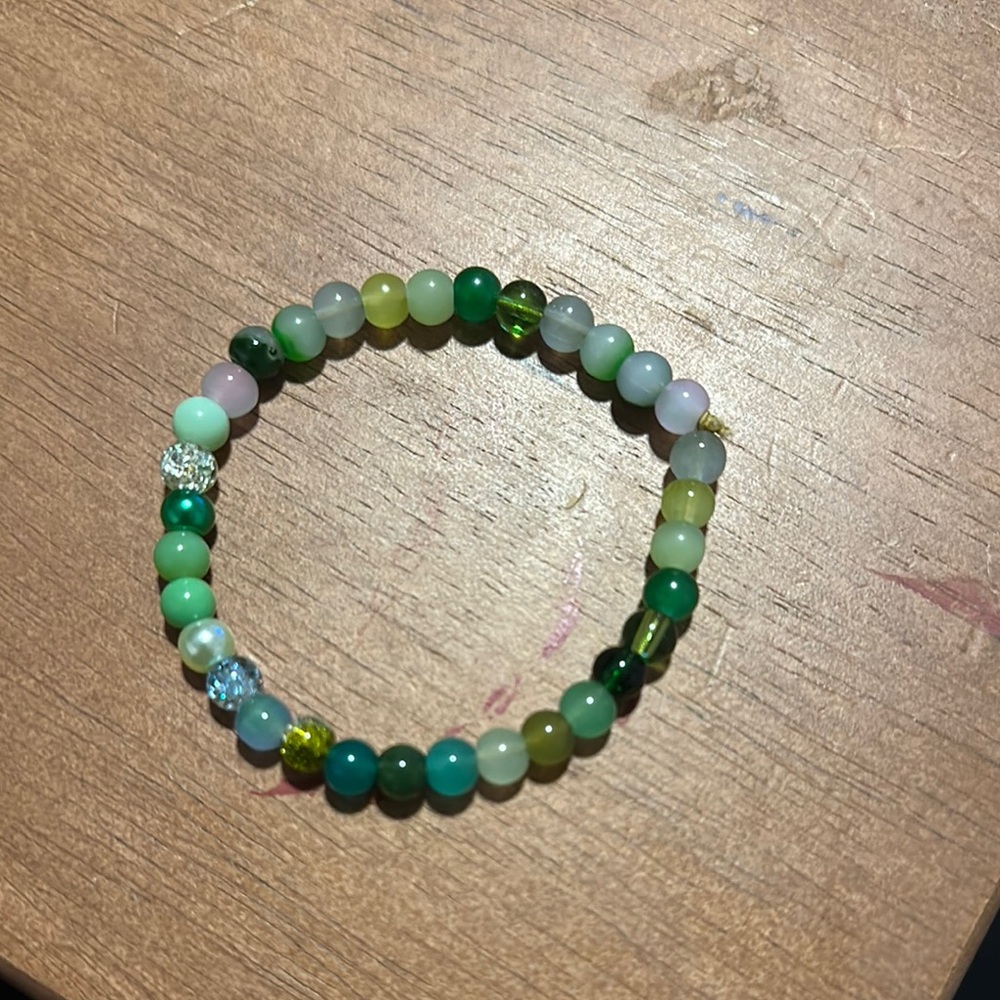 Green crystal Beaded Bracelet